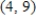 Find the distance between the points   and   .
