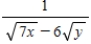 Rationalize the denominator of the expression. ​  