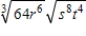 Simplify the expression. (Assume that r, s, and t are positive.)  