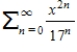Consider the series ​   . ​ Find the values of x for which the series converges. ​ Find the sum of the series where it is convergent