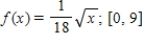 Find the median of the random variable x with the probability density function defined on the indicated interval I. The median of x is defined to be the number m such that   . Observe that half of the x-values lie below m and the other half lie above m. Round the answer to two decimal places, if necessary. ​   ​