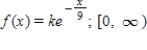 Find the value of the constant k so that the function is a probability density function in the indicated interval. ​   ​ A)    B)  ​   C)  ​   D)  ​   E)  ​  