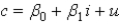 In the equation   , c denotes consumption and i denotes income. What is the residual for the 5<sup>th</sup> observation if   =$500 and   =$475? A) $975 B) $300 C) $25 D) $50