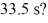 Relative velocity: A small boat is moving at a velocity of   when it is accelerated by a river current perpendicular to the initial direction of motion. If the acceleration of the current is 0.750 m/s<sup>2</sup>, what will be the new velocity of the boat after   A)  25.3 m/s at 82.4° from initial direction of motion B)  25.3 m/s at 7.59° from initial direction of motion C)  640.1 m/s at 82.4° from initial direction of motion D)  640.1 m/s at 7.59° from initial direction of motion