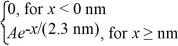 Normalization: The wave function for an electron that is confined to x ≥ 0 nm is ψ(x) =   (a) What must be the value of A? (b) What is the probability of finding the electron in the interval 1.15 nm ≤ x ≤ 1.84 nm?