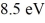 <strong>Bohr atom: A hydrogen atom is in its n = 2 excited state when its electron absorbs a photon of energy . What is the energy of the resulting free electron? The lowest level energy state of hydrogen is -13.6 eV. (h = 6.626 × 10<sup>-34</sup> J ∙ s, 1 eV = 1.60 × 10<sup>-19</sup> J)</strong> A) 5.1 eV B) 6.6 eV C) 6.9 eV D) 7.7 eV