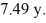 Time dilation: An astronaut on a spaceship moving at 0.927c says that the trip between two stationary stars took   How long does this journey take as measured by someone at rest relative to the two stars? A)  20.0 y B)  2.81 y C)  4.05 y D)  22.1 y