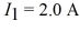 Field of a long wire: As shown in the figure, two long straight wires are separated by a distance of   The currents are   to the right in the upper wire and   to the left in the lower wire. What are the magnitude and direction of the magnetic field at point P, which is a distance   below the lower wire?    