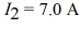 Field of a long wire: As shown in the figure, two long straight wires are separated by a distance of   The currents are   to the right in the upper wire and   to the left in the lower wire. What are the magnitude and direction of the magnetic field at point P, which is a distance   below the lower wire?    
