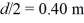Field of a long wire: As shown in the figure, two long straight wires are separated by a distance of   The currents are   to the right in the upper wire and   to the left in the lower wire. What are the magnitude and direction of the magnetic field at point P, which is a distance   below the lower wire?    