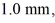 Dielectrics: A parallel-plate capacitor consists of two parallel, square plates that have dimensions 1.0 cm by 1.0 cm. If the plates are separated by   and the space between them is filled with teflon, what is the capacitance of this capacitor? (The dielectric constant for teflon is 2.1, and ε<sub>0</sub> = 8.85 × 10<sup>-12</sup> C<sup>2</sup>/N ∙ m<sup>2</sup>.)  A)  1.9 pF B)  0.44 pF C)  2.1 pF D)  0.89 pF