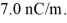 Infinite line of charge: A very long wire carries a uniform linear charge density of   What is the electric field strength   from the center of the wire at a point on the wire's perpendicular bisector? (ε<sub>0</sub> = 8.85 × 10<sup>-12</sup> C<sup>2/</sup>N ∙ m<sup>2</sup>)  A)  7.9 N/C B)  3.9 N/C C)  0.49 N/C D)  0.031 N/C