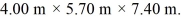 Molecular speeds: What is the total translational kinetic energy in a test chamber filled with nitrogen (N<sub>2</sub>) at   and   The dimensions of the chamber are   The ATOMIC weight of nitrogen is 28.0 g/mol, Avogadro's number is 6.022 × 10<sup>23</sup> molecules/mol and the Boltzmann constant is 1.38 × 10<sup>-23</sup> J/K.