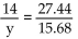 Solve the proportion. -  A) 0.04 B) 7.14 C) 24.5 D) 8