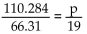 Solve the proportion. -  A) 11.424 B) 0.1 C) 9.5 D) 31.6