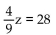 Solve the equation. -  A) 63 B) 36 C) 16 D) 28