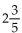 Write the number as a decimal. -  A) 1.3 B) 26 C) 2.6 D) 0.26