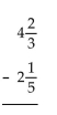 Subtract. Write the answer in lowest terms. -  A)    B)    C)    D)   