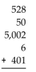 Perform the addition. -  A) 4,931 B) 5,887 C) 5,987 D) 5,977