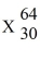 A nuclide whose  generic  symbol is   would have how many protons and neutrons, respectively? A)  64, 30 B)  30, 64 C)  30, 34 D)  34, 30
