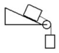 Two masses are connected by a string which passes over a pulley with negligible mass and friction. One mass hangs vertically and one mass slides on a 30.0 degree frictionless incline. The vertically hanging mass is 6.00 kg and the mass on the incline is 4.00 kg. The magnitude of the acceleration of the 4.00 kg mass is   A)  1.98 m/s<sup>2</sup>. B)  3.92 m/s<sup>2</sup>. C)  5.75 m/s<sup>2</sup>. D)  6.86 m/s<sup>2</sup>. E)  7.84 m/s<sup>2</sup>.