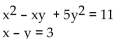 Solve. -  A) (2, -1) ,   B) (4, 1) ,   C) (4, 1) ,   D) (2, -1) ,  