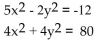 Solve. -  A) (2, 4) , (-2, 4) , (2, -4) , (-2, -4)  B) (2, -4) , (2, 4)  C) (2, 4) , (4, 2) , (-2, -4) , (-4, -2)  D) (-2, -4) , (-4, -2) 