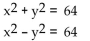 Solve. -  A) (8, 8) , (-8, 8)  B) (8, 0) , (-8, 0)  C) (-8, 0) , (-8, 8)  D) (8, 0) , (8, 8) 