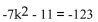 Solve. Give exact solutions. -  A) -61.5 B)    C) 4 D)   