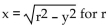 Solve the formula for the indicated letter. Assume that all variables represent nonnegative numbers. -  A)    B)    C)    D) r = x + y