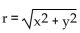 Solve the formula for the indicated letter. Assume that all variables represent nonnegative numbers. -  A)    B)    C)    D) r = x + y