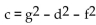 Solve the formula for the indicated letter. Assume that all variables represent nonnegative numbers. -  A) c = -g + d + f B)    C)    D) c = g - d - f
