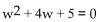 Determine the nature of the solutions of the equation. -  A) Two nonreal B) One real C) Two real