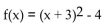 Without graphing, find the vertex. -  A) (3, -4)  B) (3, 4)  C) (-3, -4)  D) (-3, 4) 