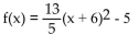 Without graphing, find the vertex. -  A) (-6, 5)  B) (-6, -5)  C) (6, -5)  D) (6, 5) 