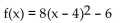 Without graphing, find the vertex. -  A) (-4, -6)  B) (8, 4)  C) (-6, 4)  D) (4, -6) 
