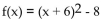 Without graphing, find the line of symmetry. -  A) x = 7 B) x = 5 C) x = 8 D) x = -6