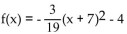 Without graphing, find the line of symmetry. -  A) x = -7 B) x = -4 C) x = 6 D) x = 8