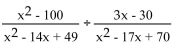 Divide and simplify. -  A)    B)    C)    D)   