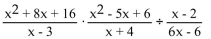 Perform the indicated operations and simplify. -  A)    B)    C) 6(x - 1)  D) 6(x + 4) (x - 1) 