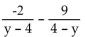 Add or subtract. Then simplify. If a denominator has two or more factors (other than monomials) , leave it in factored form. Express the answer using the denominator of the first fraction when applicable. -  A)    B)    C)    D)   
