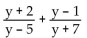 Add or subtract. Then simplify. If a denominator has two or more factors (other than monomials) , leave it in factored form. Express the answer using the denominator of the first fraction when applicable. -  A)    B)    C)    D)   