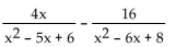 Add or subtract. Then simplify. If a denominator has two or more factors (other than monomials) , leave it in factored form. Express the answer using the denominator of the first fraction when applicable. -  A)    B)    C)    D)   