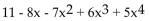 Determine the degree of the polynomial. -  A) 5 B) 4 C) 9 D) -1