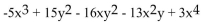 Determine the degree of the polynomial. -  A) 4 B) 3 C) 1 D) 7