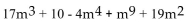 Determine the degree of the polynomial. -  A) 9 B) 8 C) 1 D) 10
