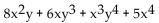 Find the leading term and the leading coefficient. -  A) Leading term:   Leading coefficient: 8 B) Leading term:   Leading coefficient: 1 C) Leading term:   Leading coefficient: 5 D) Leading term:   Leading coefficient: 6