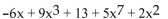 Arrange in descending powers of x. -  A)    B)    C)    D)   