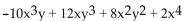 Arrange in descending powers of x. -  A)    B)    C)    D)   