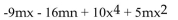 Arrange in descending powers of x. -  A)    B)    C)    D)   